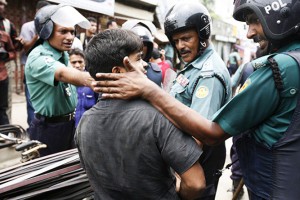 Proteste Politie Bangladesh